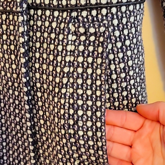 Nuage Womens Brown & White Peacoat Double-Breasted Wool - Picture 5 of 16